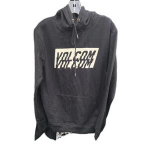 VOLCOM BLACK HOODIE WITH WHITE GRAPHIC PRINT MENS SIZE MEDIUM 🔥